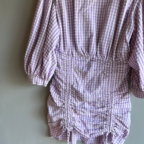 Zara Purple Gingham Dress - Picture 3 of 8